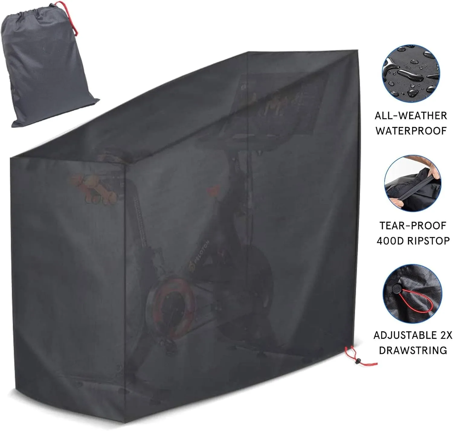 Custom Logo Waterproof Exercise Bike Cover Anti-tear Horizontal Fitness Bike Cover Dustproof Exercise Bike Cover