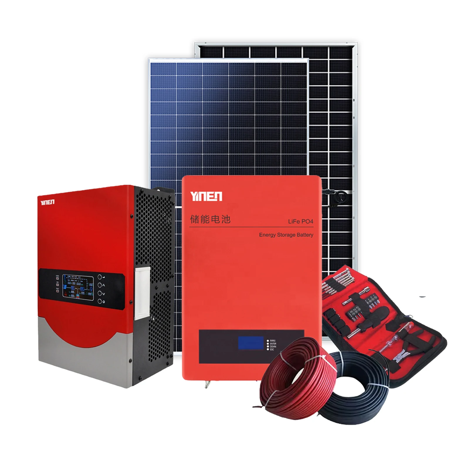 5-10KW Off Grid Solar Panel System With mppt solar charge controller and lifepo4 battery All In One