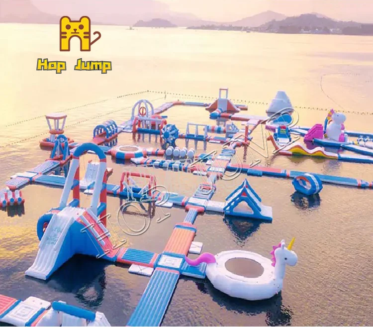 Inflatable Aqua Splash water park slides Water Park Games Air sealed type Floating blow up floating water park