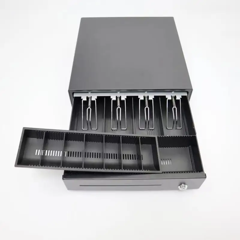 CD408 High quality RJ11 black heavy duty money safe cash drawer box
