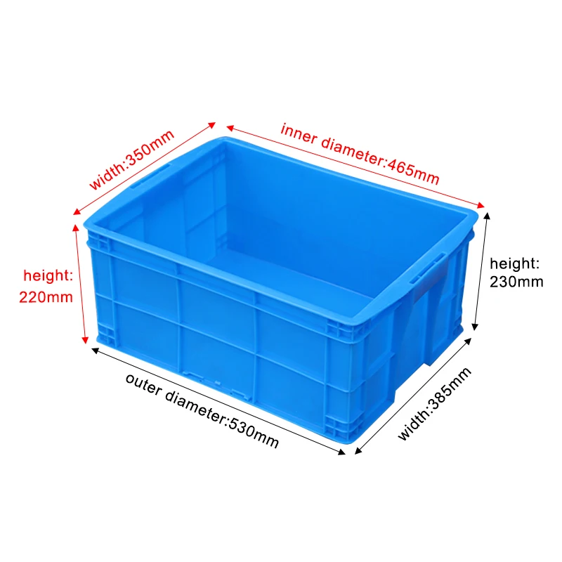 LK сверхмощный пластиковый оборотный ящик нестабильный и перерабатываемый складной для хранения дизайн цельной коробки