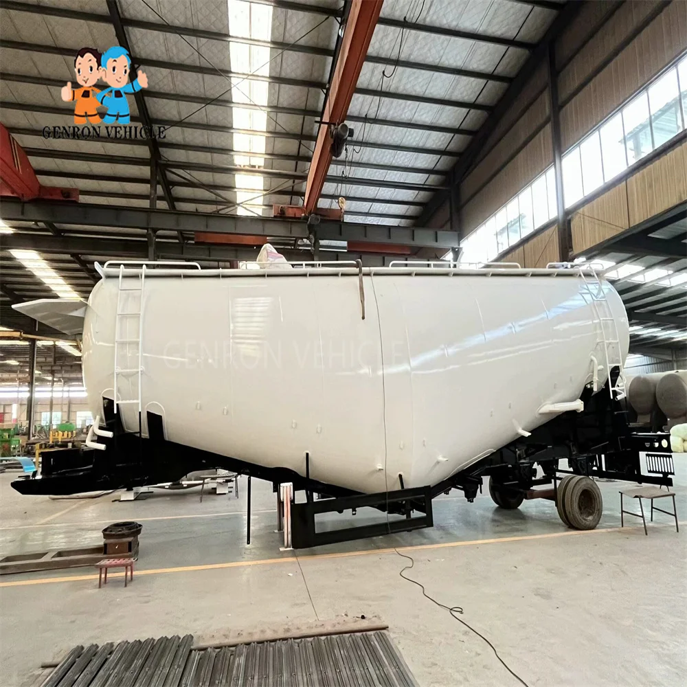 Transporting powdery particles 3 Axles    Bulk cement semi traile Dry Powder Silo Tanker Trailer for sale