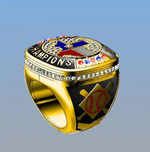 China Factory Custom Cheap TEXAS Flag Baseball Gold Champions Ring Silver Finalist Ring 2022 Trendy Rings