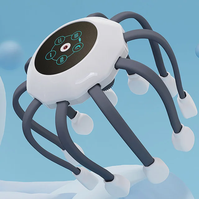 2023 Hot Selling Electric Scalp Massager For Head Hair Stimulation Relaxation and Blood Circulation TMS spider head massager