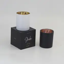 Silver Electroplated Candle Jar Manufacturer Luxury 8oz 10oz 12oz Amber Blue Grey Candle Jars with Lid and Boxes Packaging