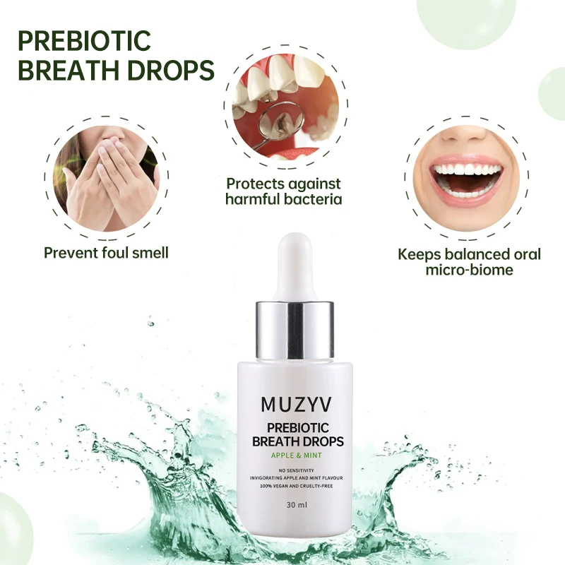 Custom concentrated fresh breath mint mouth breath drops serum