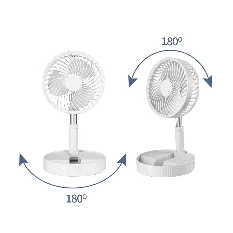 Small Portable Desk Top Electric Ac Dc Charger Fans Customize 4 6 7 9 12 16 Inch Mini Usb Rechargeable Desk Table Charging Fan