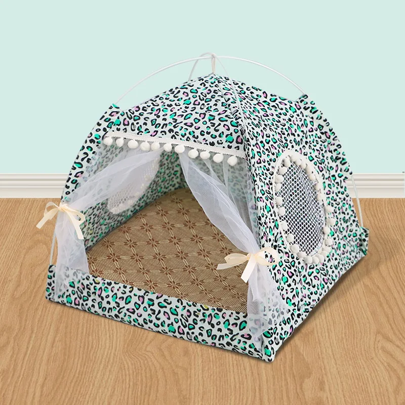 Hot pet tent nest summer can be dismantled and washed pet princess room small cat and dog bed four seasons can be folded