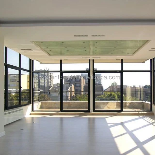 
windows model in house anodised aluminium window frames and fixed window 