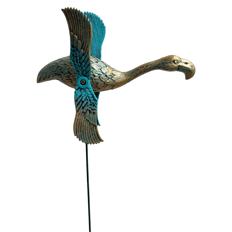 Wholesale Outdoor Decorative Plastic Pinwheels Bird Wind Spinner For Lawn Stacks