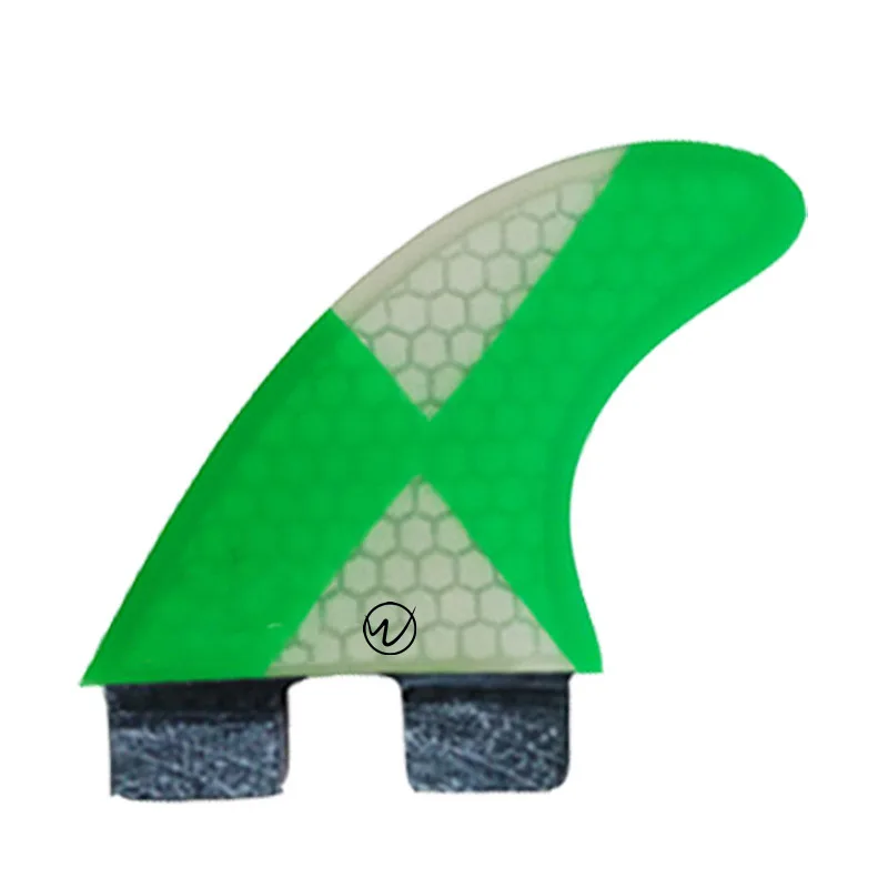 surf accessories OEM bodyboard Fins Fiberglass Double Tabs Single Tabs Fins Thruster (3 Fins) G5 Medium for Surfing with Key Screws Custom color logo