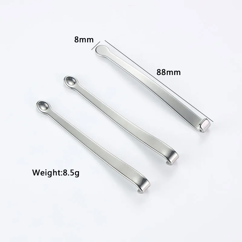 Laser Printing Personal Label Stainless Steel Shilajit Spoon Metal Scale Spoon Hanging Cup Spoon For Shilajit