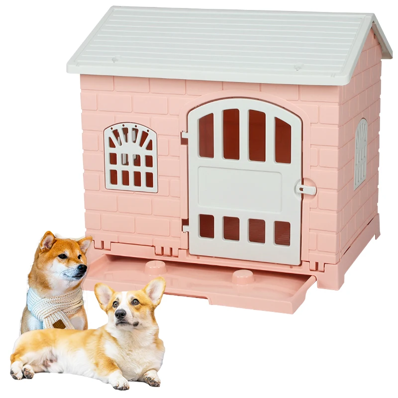 Professional Factory Removable Plastic Washable Indoor Outdoor Cat Dog Pet Cages & Houses with Toilet