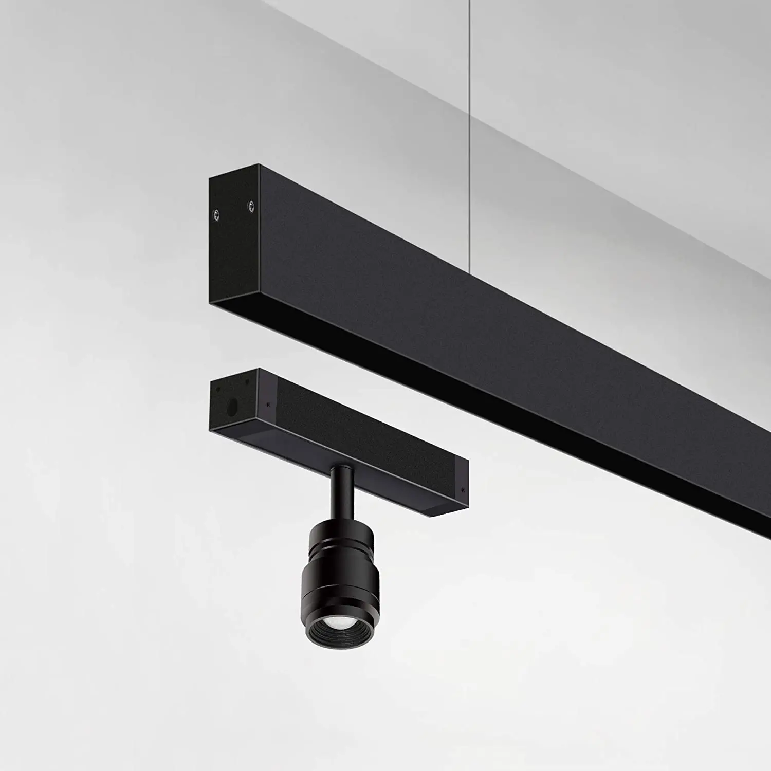 2 Circuit Linear Light High Cri 3000k 4000k Rotatable 355 Degree Led Track Light Square 12w Cob