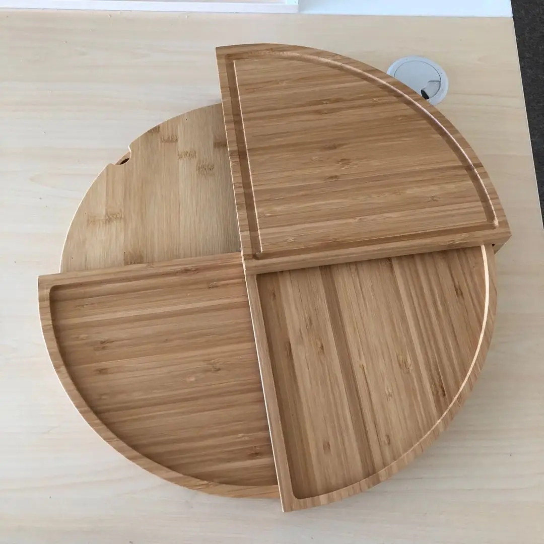 Лидер продаж, креативный вращающийся нож для бамбукового сыра, лоток для фруктов, набор разделочной доски