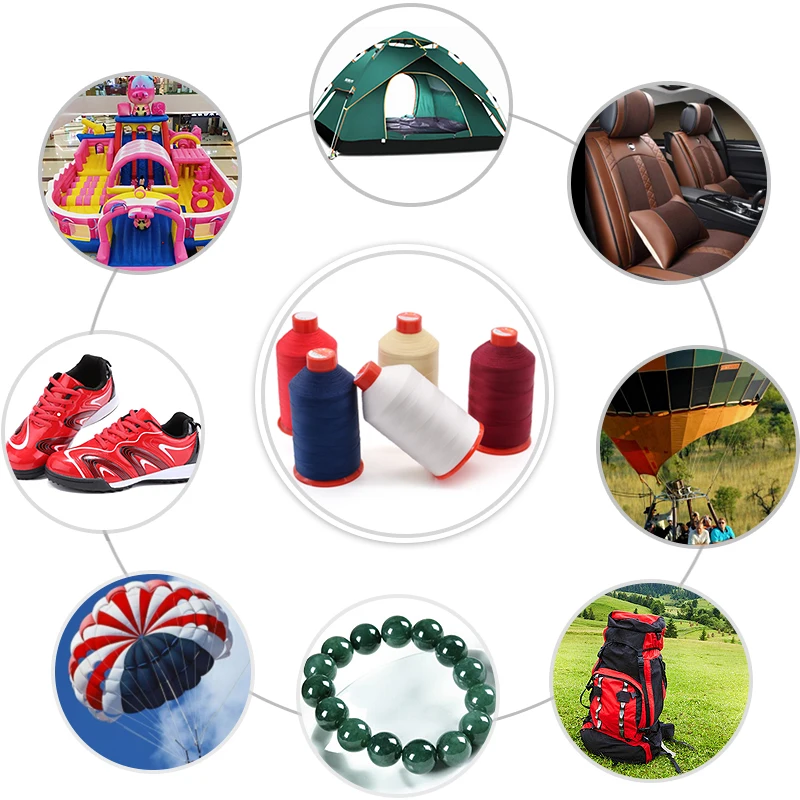 Wholesale High Tenacity Tex70 210D/3 100% Nylon Bonded Thread For Leather Furniture