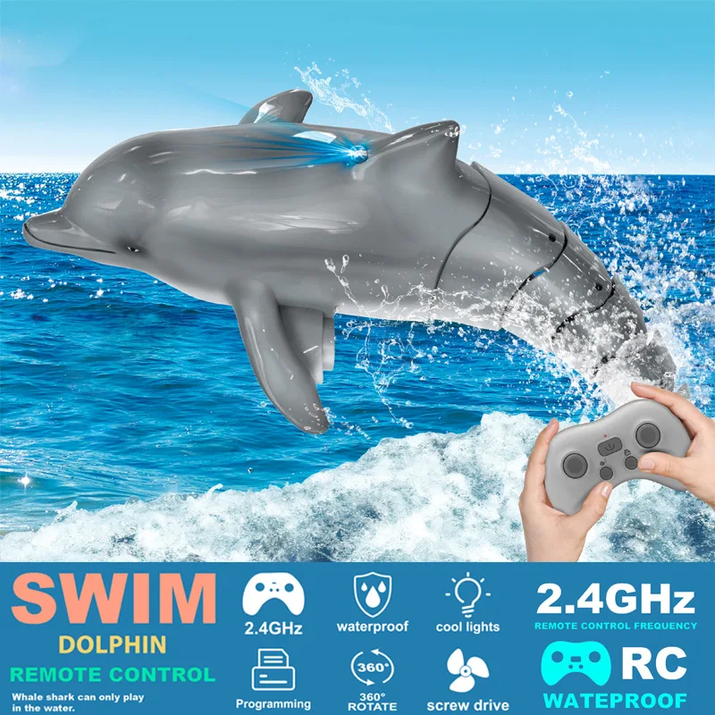 Hot Sale RC Simulation Shark Toy Waterproof Bath Tub Pool Electric Toys for Kids Boys Children Cool Stuff Sharks Submarine