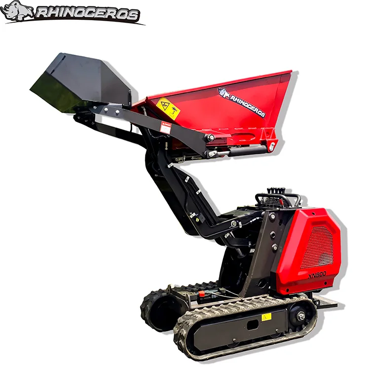 Mini Dumper Crawler Rhinoceros 2024 New XN800 China Rubber Mini Loader 4x4 Epa Engine Power Barrow B&S Engine