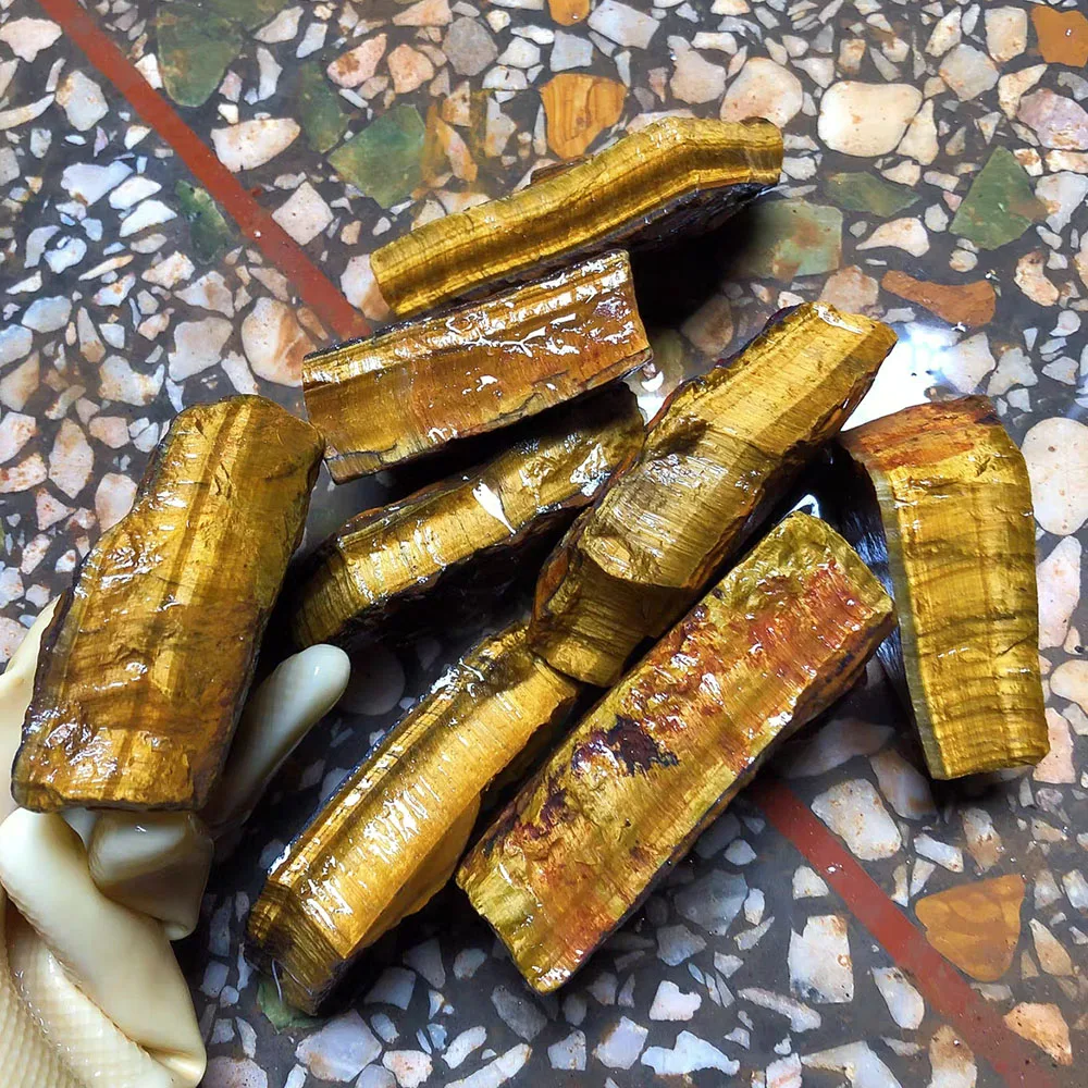 High Quality Yellow Tiger Eye Raw Stone Wholesale Semi-Precious Stone High Quality Yellow Tiger Stone