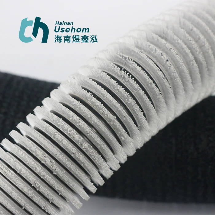 Usehom Outside Wound Spring Roller Brush Cleaning Derusting Abrasive Wire Nylon Spiral Brush