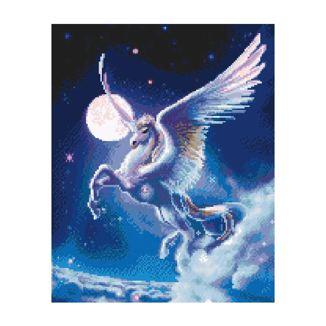Led Unicorn High Quality Car Decorative Animal Anime Wall Frame Picture Frames Home Decor New Year Christmas Diamond Painting