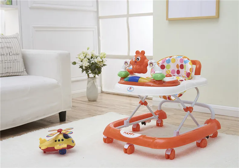 Wholesale price baby walker with brakes multi-function anti-rollover