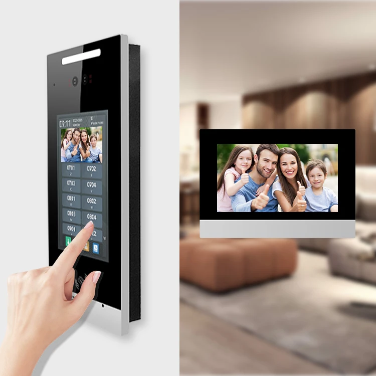 Face recognition video door phone with IC card IP intercom monitoring video doorbell