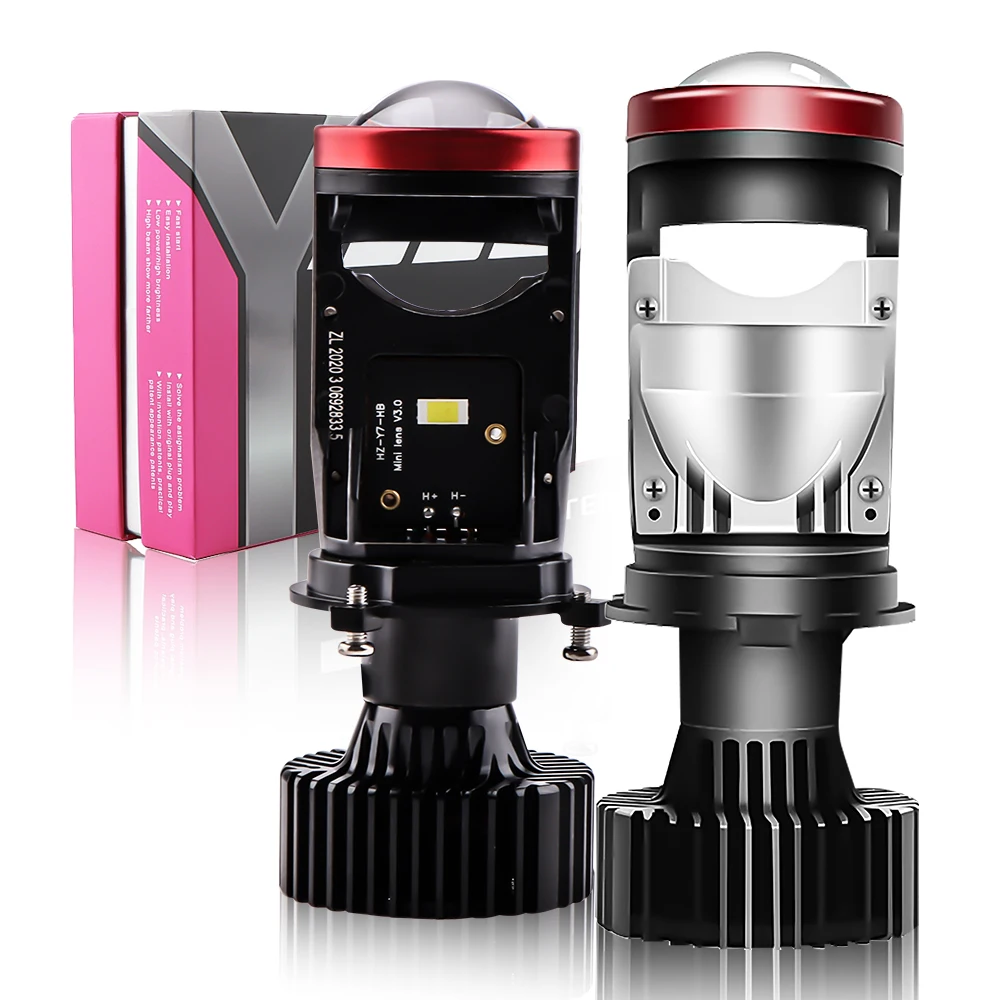 POPNOW High Power LED H4 Y7D mini projector lens h4 Car LED Headlight Bulb 6000k White Light Car Accessories