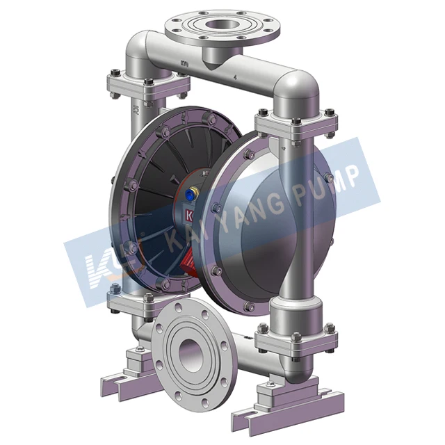 Stainless Steel 316L Pneumatic Double Diaphragm Pump The Flow Data Is Based On The Water Test