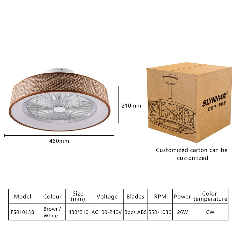 Boho Caged Ceiling Fan with Lights Flush Mount, Enclosed 6 Speeds for Bedroom, Living Room, Kitchen