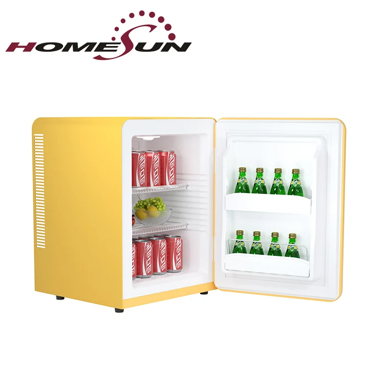 Custom Color 40L yellow retro fridge colorful design mini retro fridge