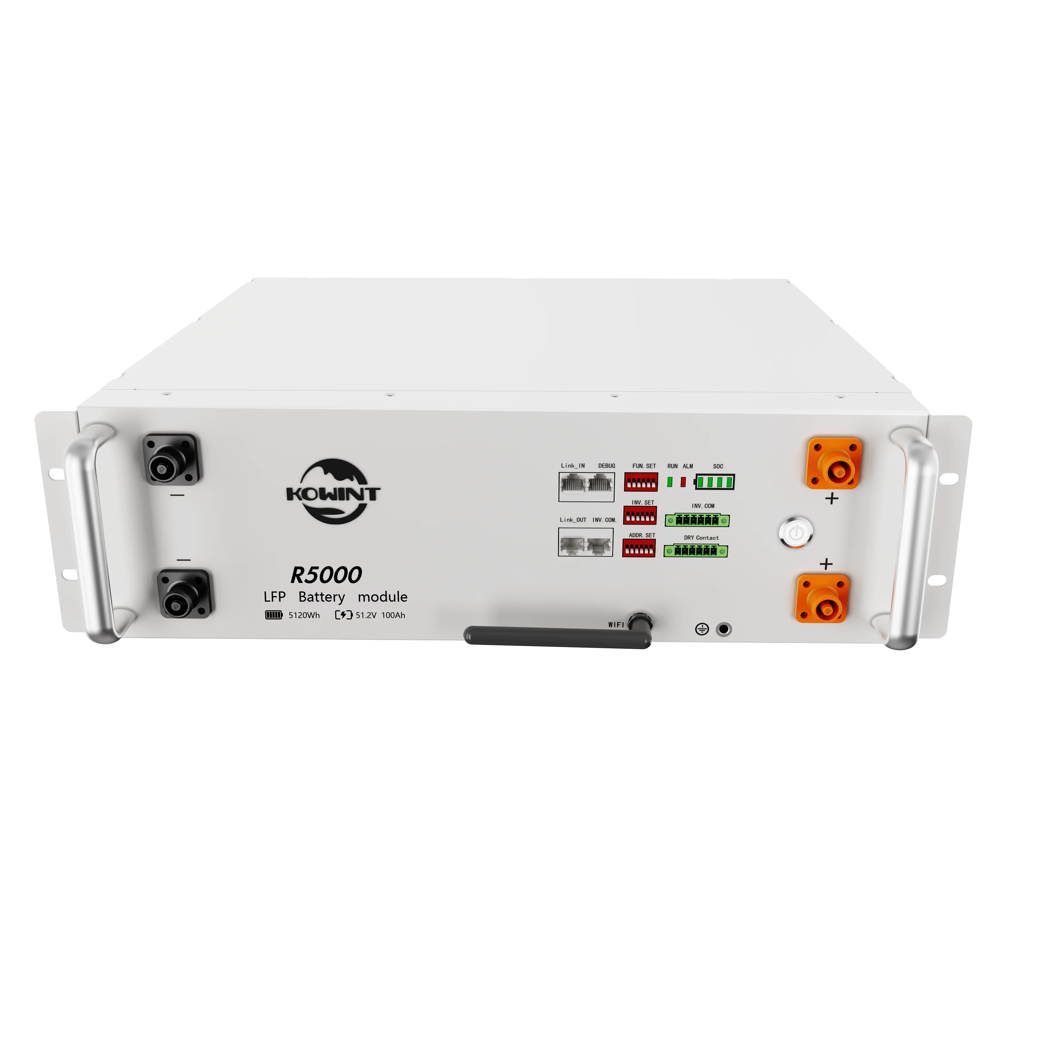 Kowint 6000 Cycle Life Solar Power 5KWH Lifepo4 Solar Lithium Ion Battery Pack 100AH 200AH 48V 5KW Rack Mounted Lithium Battery