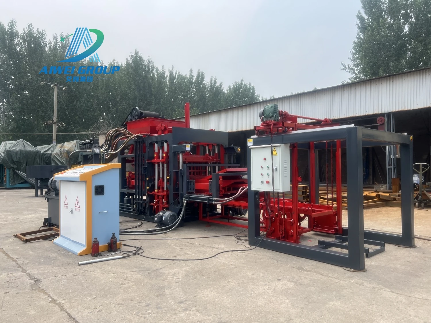 African hollow block making machine fully automatic hydraulic concrete block machine 8 inch block for sale