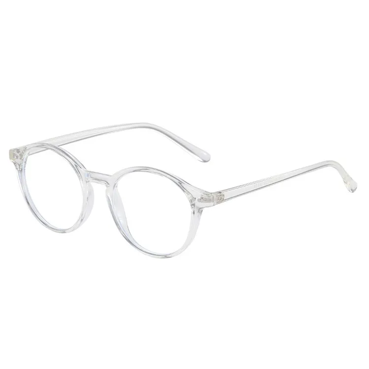 Unisex Optical Glasses Plastic Round Frame Anti Blue Light Prescription Glasses