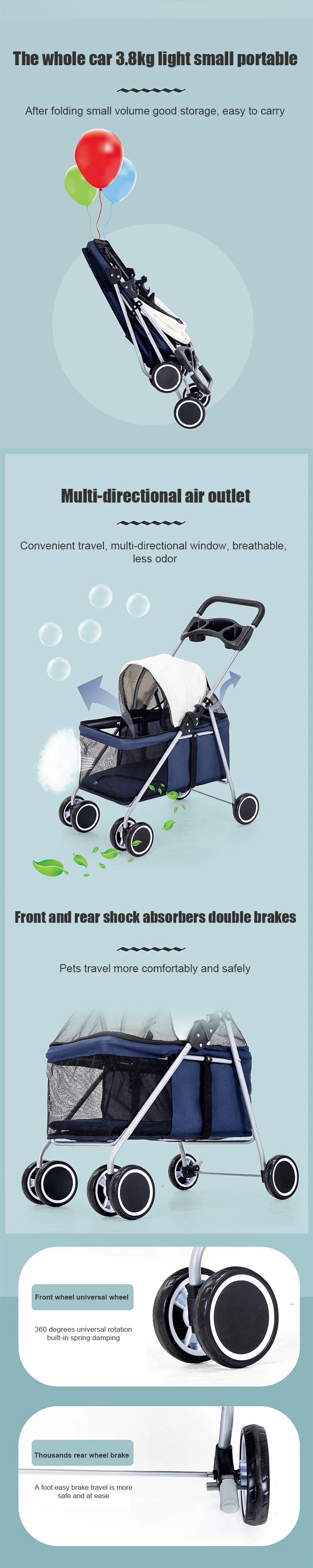 fold dog stroller  (2)