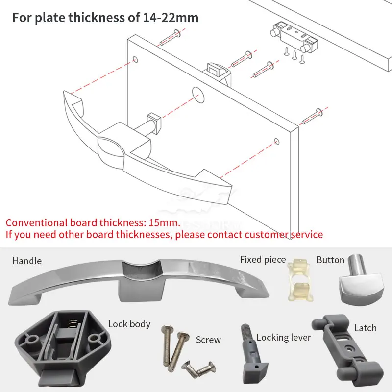 High quality caravan zinc alloy lock camperhouse  cabinet locks cabinet handle