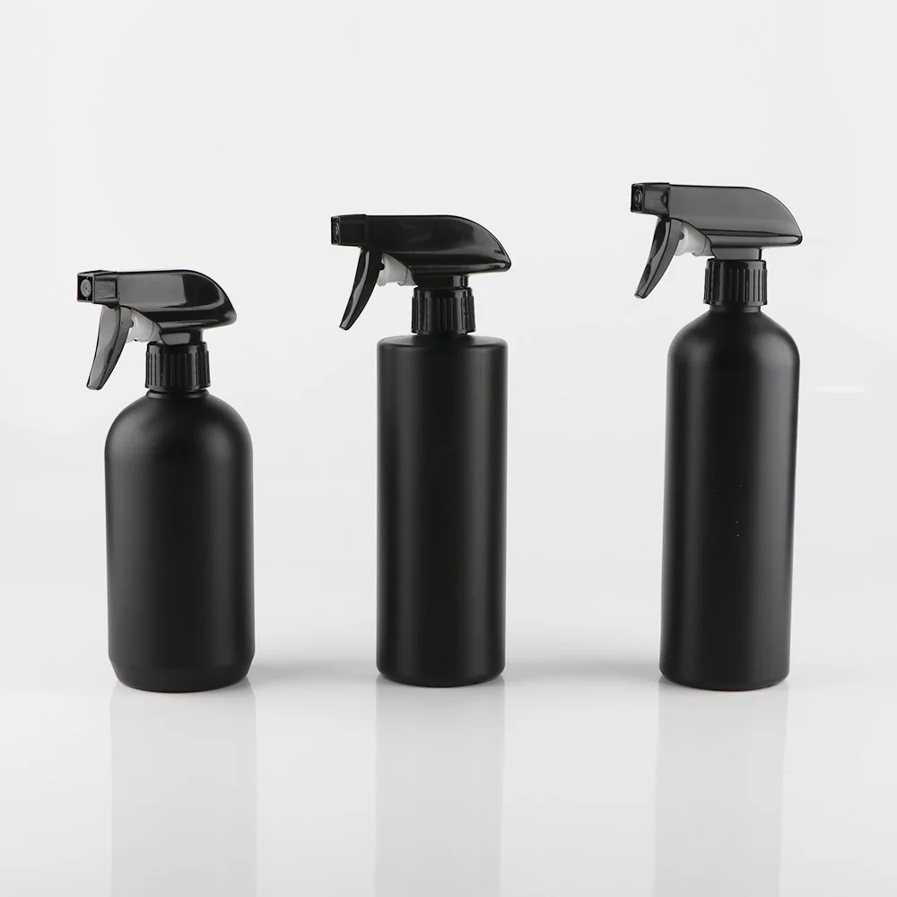Wholesale 500ml 17oz Refillable Plastic Hdpe Matte Black Empty Cleaner Trigger Spray Bottle