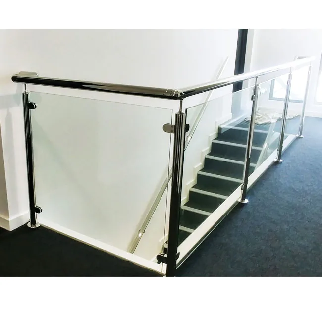 Modern design stainless steel glass railing handrail glass balustrade