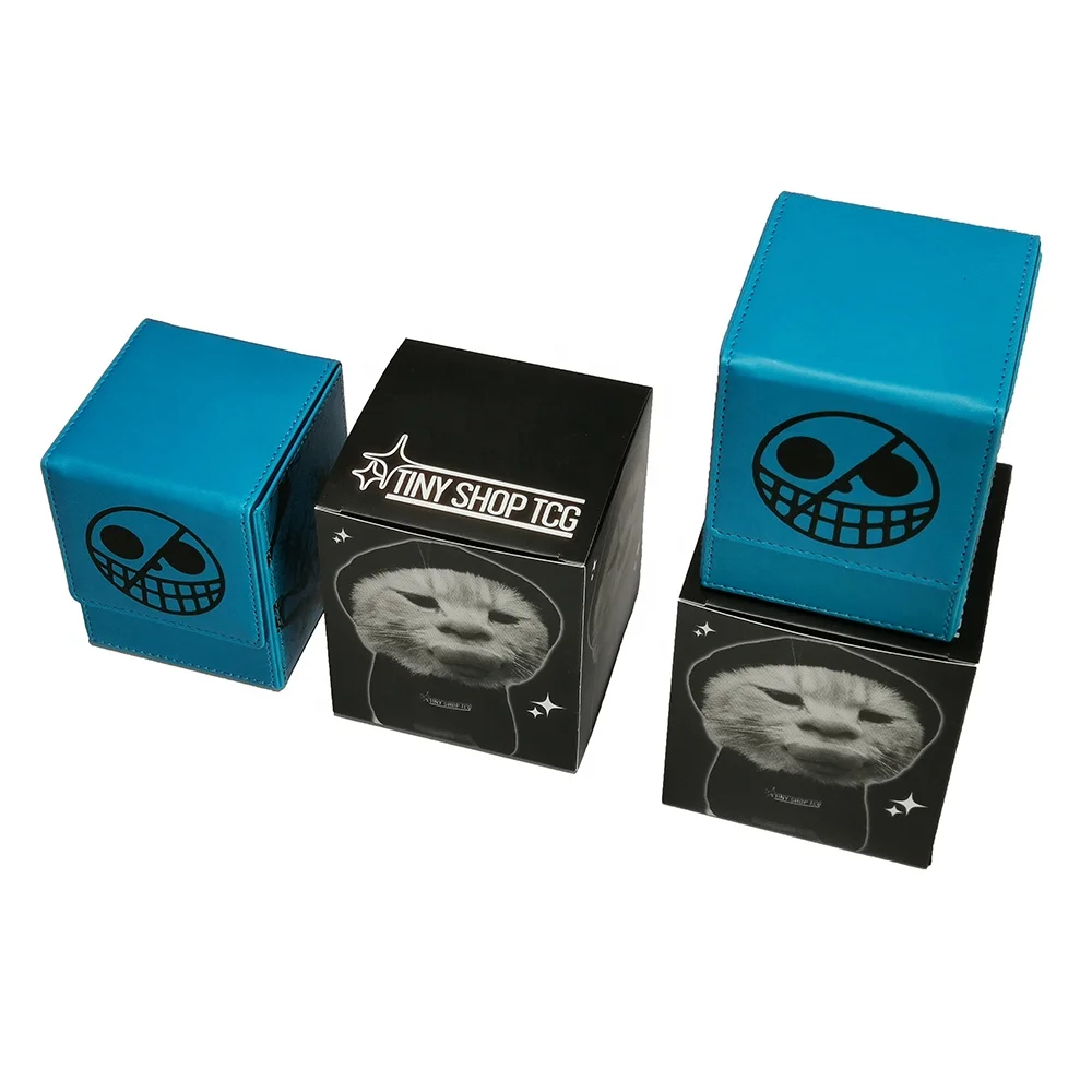 PU Leather Deck Card Boxes Cards Deck Game Box for Collectible Playing Card Box