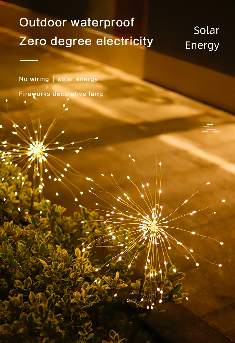 Вечеринка водонепроницаемый Солнечный фейерверк свет фейерверк Солнечный свет