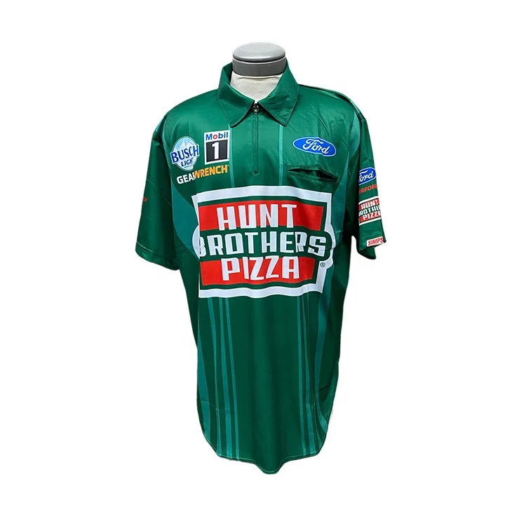 Custom Color Breathable Fabric Short Sleeves Car Racing Uniform Racing Casual T-shirt Polo Neck T Shirt Mens