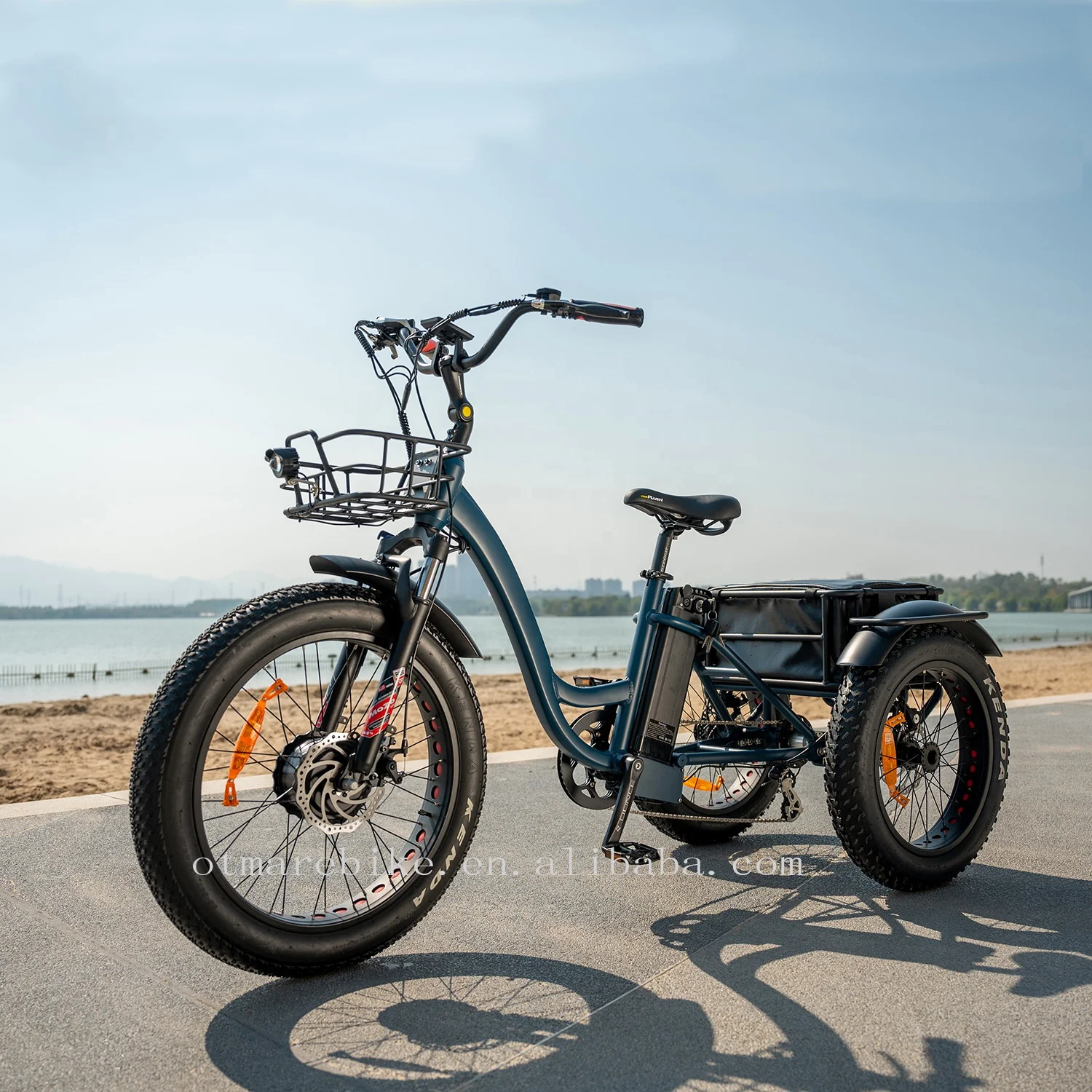 3 Wheel Electric Bike China Factory 24inch Front Electric Tricycle With Rear Bag Tricycle For Adult