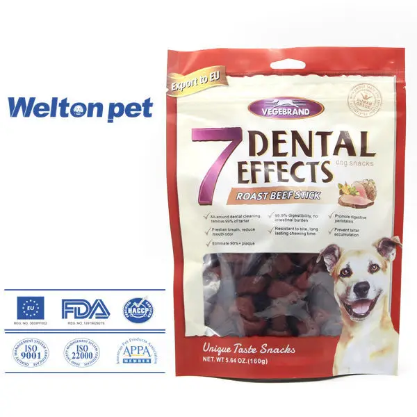 Vegebrand 7 Dental Source Factory Pet Dental Cleaning Snack Knotted Bone Treats Pet Dental Chews Training Snacks For Dogs