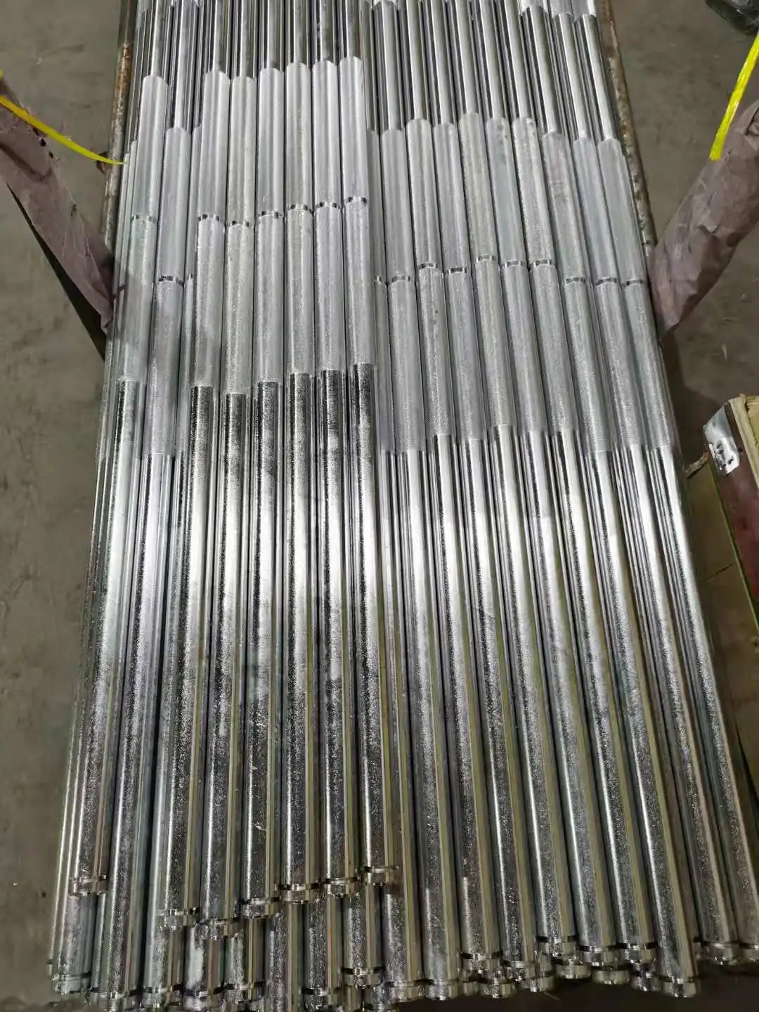 Weight lifting Barbell bar  Chrome Solid steel Gym equipment