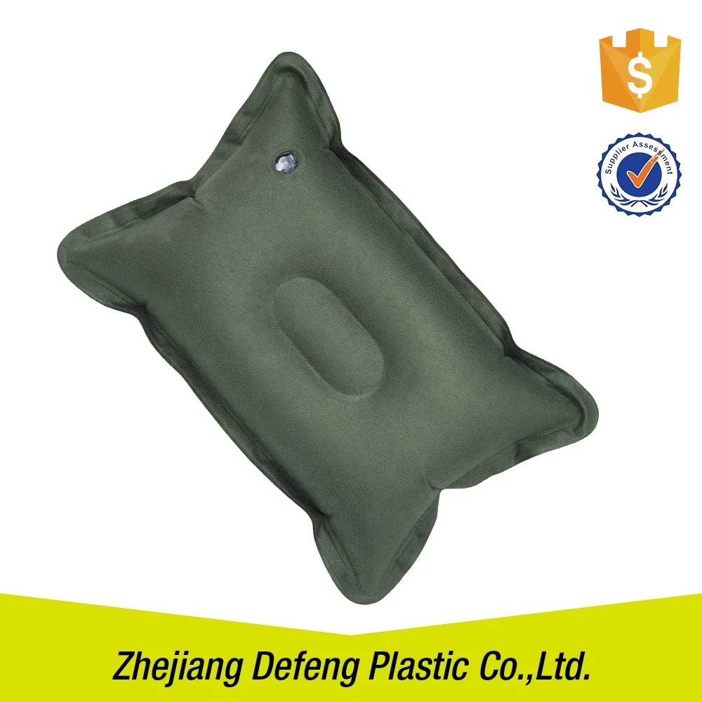 Wholesale Moisture Proof 100% Polyester Self Inflating Comfortable Foldable Air Pillow For Travel