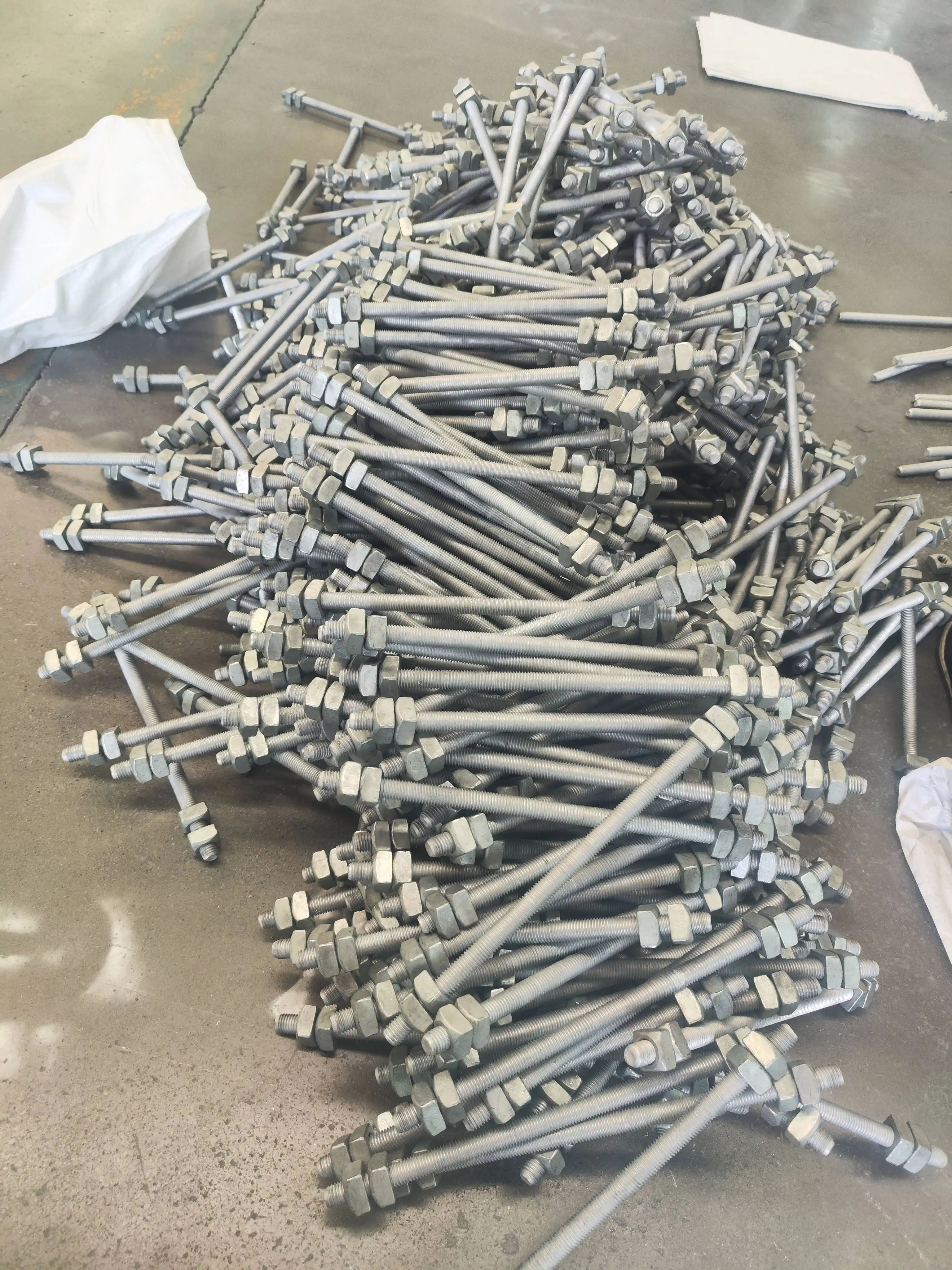 5/8*14 inch  double head bolt hot-dip galvanized double end rods threaded fasteners high quality