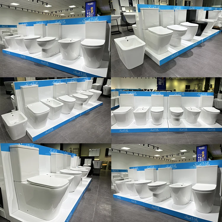 Modern Ceramic Rimless Standing Dual Flush WC Toilet Bowl Bathroom Water Closet Two Piece Toilet For Hotel