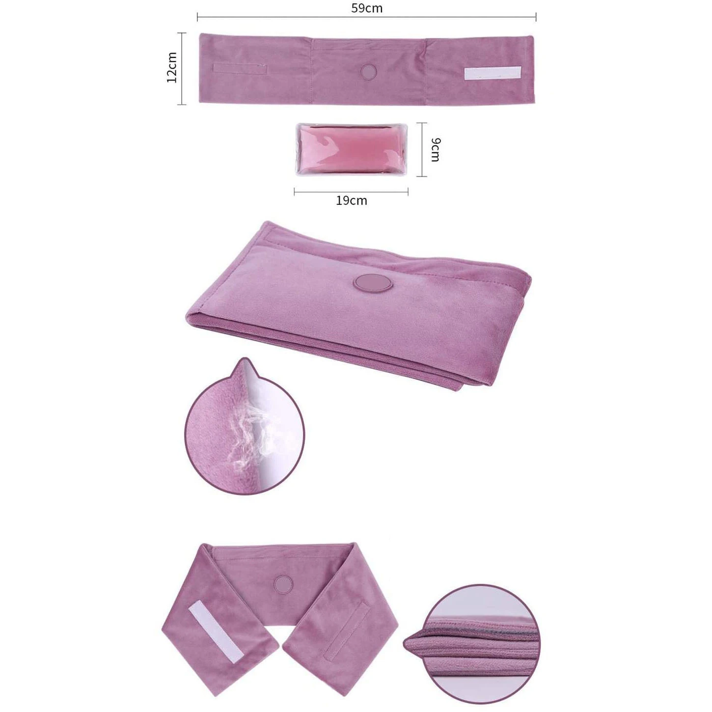 Bellewins Newborns Infants Baby Colic Gas Upset Stomach Relief Heated Warmer Tummy Wrap With Gel Packs