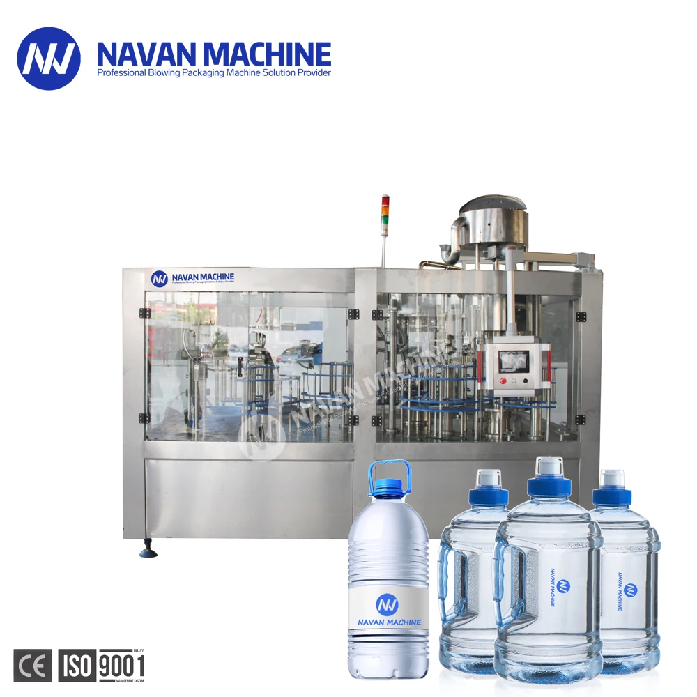 Automatic PET bottle pure mineral spring water barrel 5 gallon filling machine plant line equipment