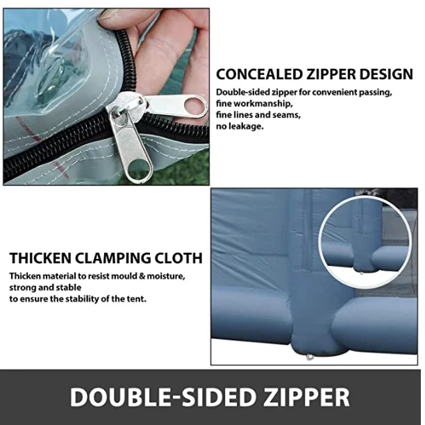  Серый/белый/черный 8 м надувной туннель для распыления портативная покрасочная камера автомобильная надувная палатка покраски